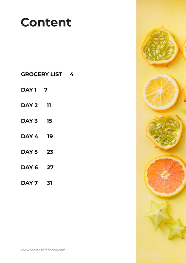 Detox Meal Plan